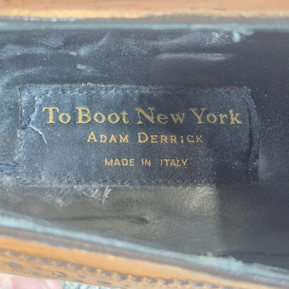 To Boot New York Oxfords Mens 11 Brown Leather Wingtip Brogue Made in Italy